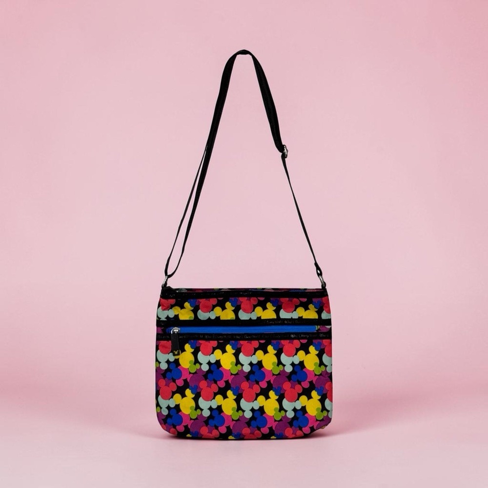Disney Parks Mickey Mouse Icon Crossbody Bag Colorful Adjustable Shoulder‎ Purse